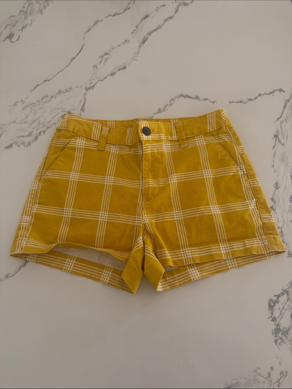 Brand new,never worn! a new day Yellow Plaid Stretch Shorts